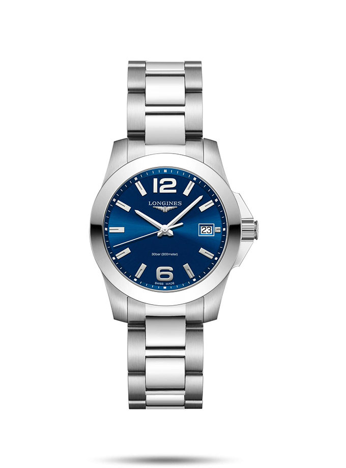 RELOJ - LONGINES CONQUEST - 34MM CUARZO ESFERA AZUL-001