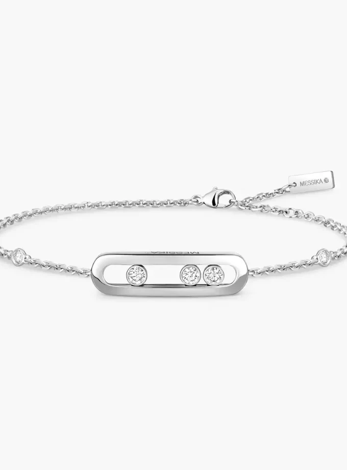 Bracelet Messika Baby Move en or blanc