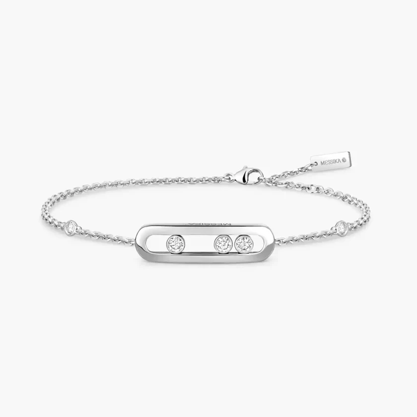 Bracelet Messika Baby Move en or blanc
