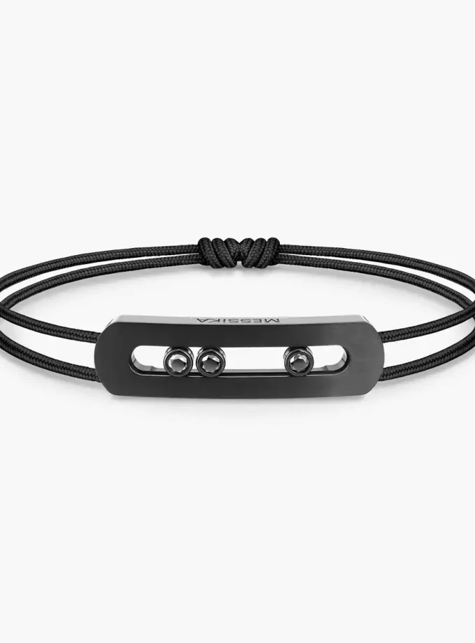 Pulsera Messika cordón Move Titanium Negro