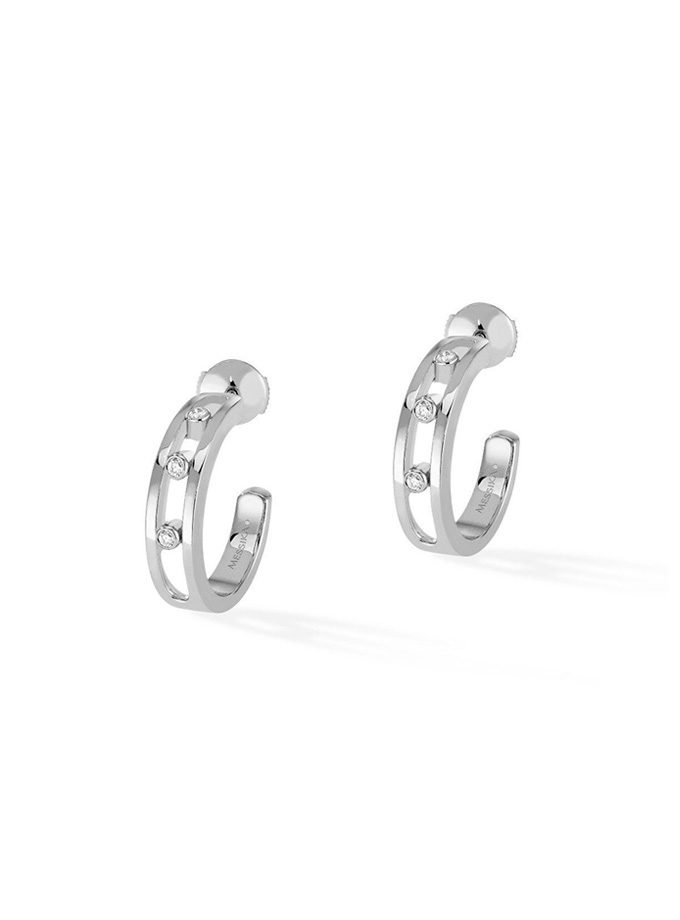 MESSIKA EARRINGS - MOVE - WHITE GOLD-001