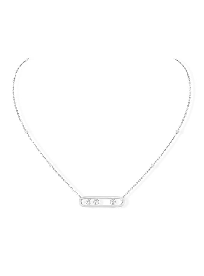 White Gold Diamond Necklace Baby Move