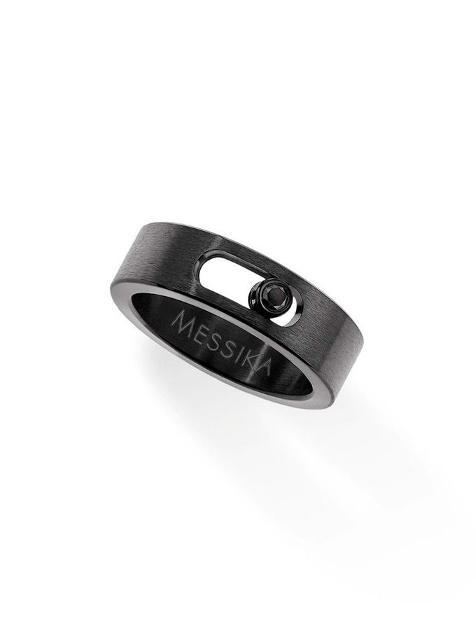 MESSIKA RING - MOVE TITANIUM PM BLACK COLOUR-001