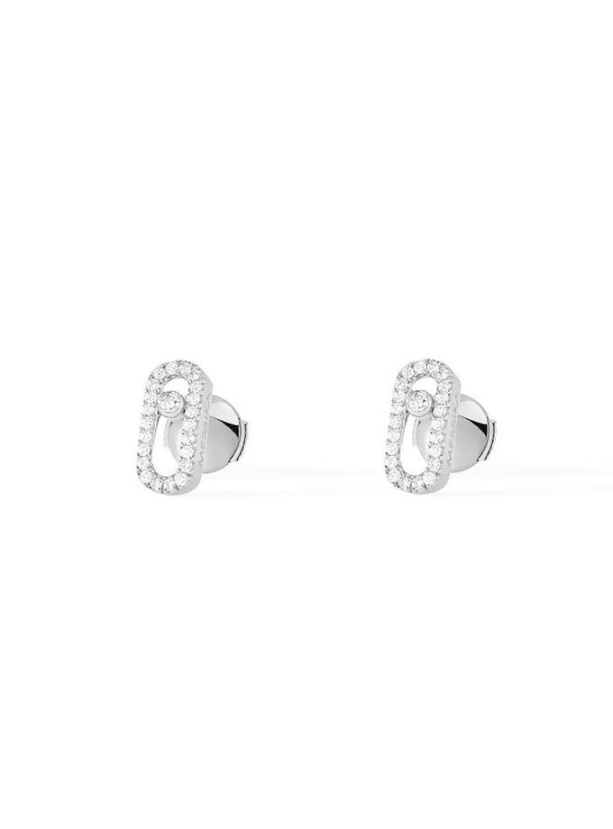BOUCLES D'OREILLES MESSIKA - MOVE ONE - OR BLANC